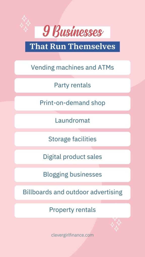 Businesses that run themselves infographic