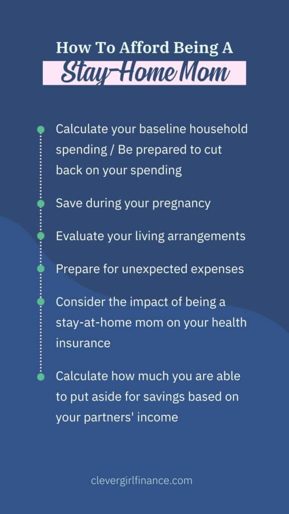 How to afford being a stat at home mom