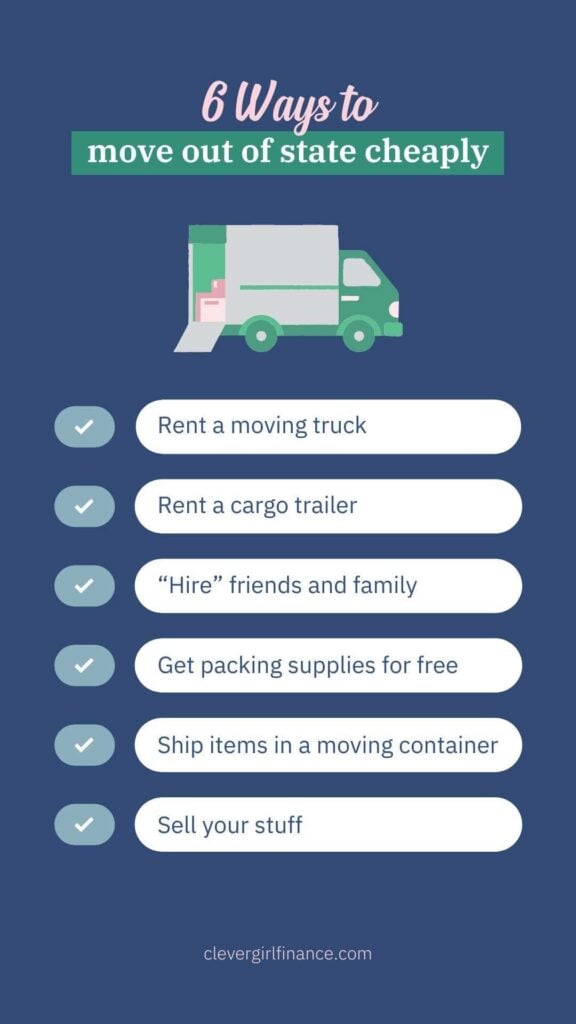 Move out of state cheaply infographic