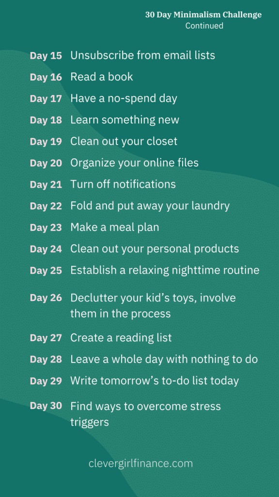 30-Day Minimalism Challenge